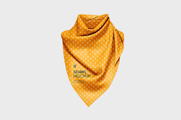 2 Mockups of Woman’s Shawl from Different Angles