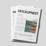 2 Newspaper Mockups in Top Vision
