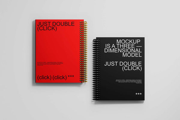 2 Notepads Mockup in Front Sight