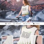 2 Outdoor Mockups Featuring a Woman Wearing a Crop Top