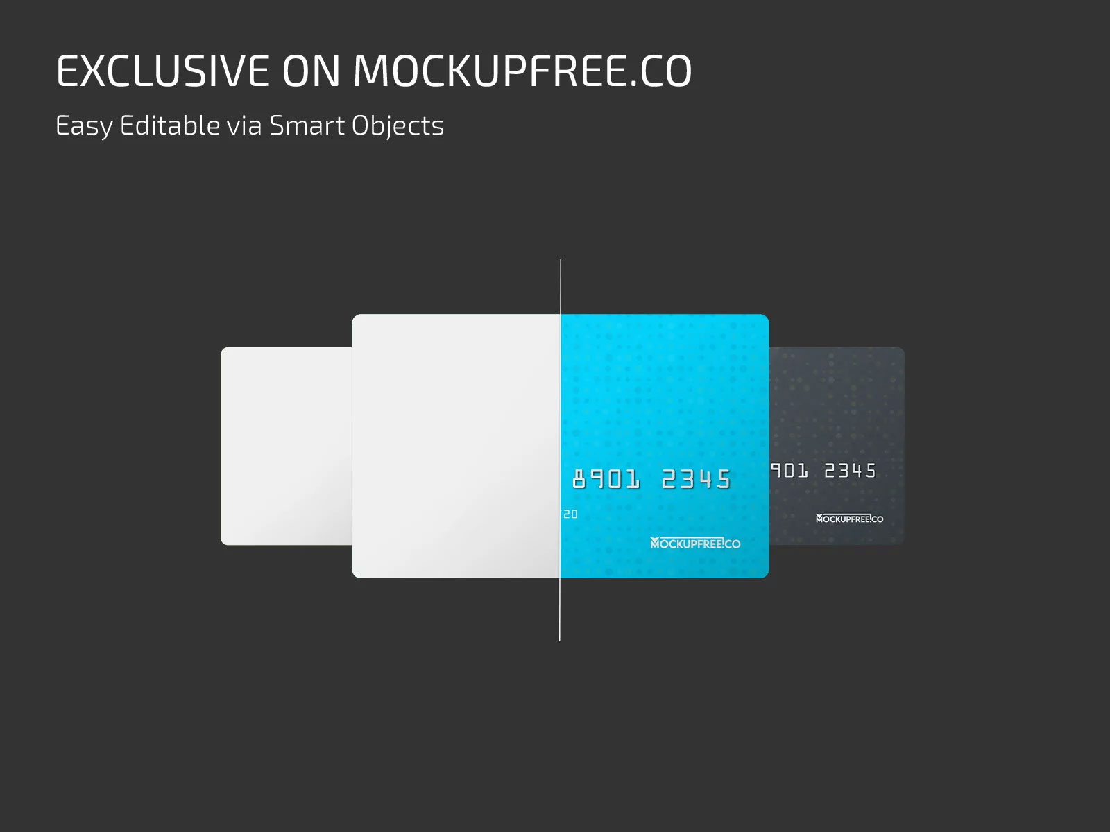 Free 2 Plastic Bank Card Mockups PSD Template