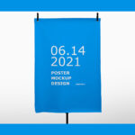 2 Poster Mockups with Clasps in Front and 3/4 Views