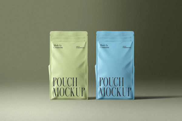 2 Pouch Mockups in Front View