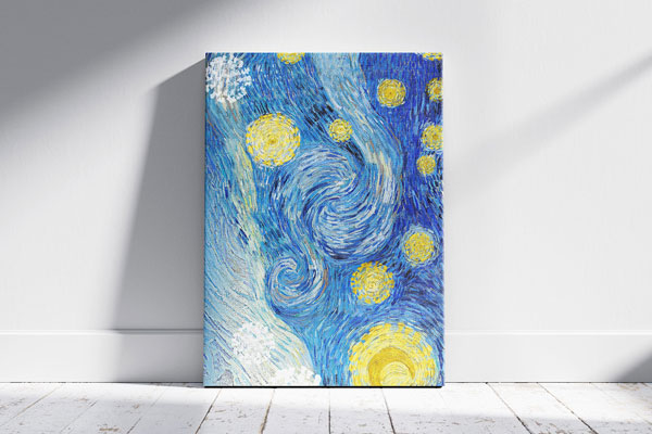 2 Realistic Shots of Canvas Mockup in Sunny Room