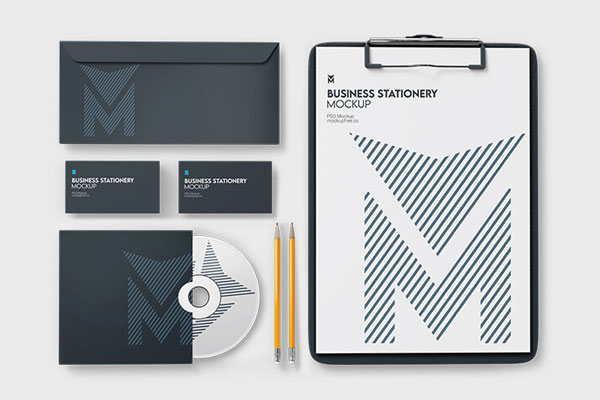 2 Sets of Business Stationery Mockup