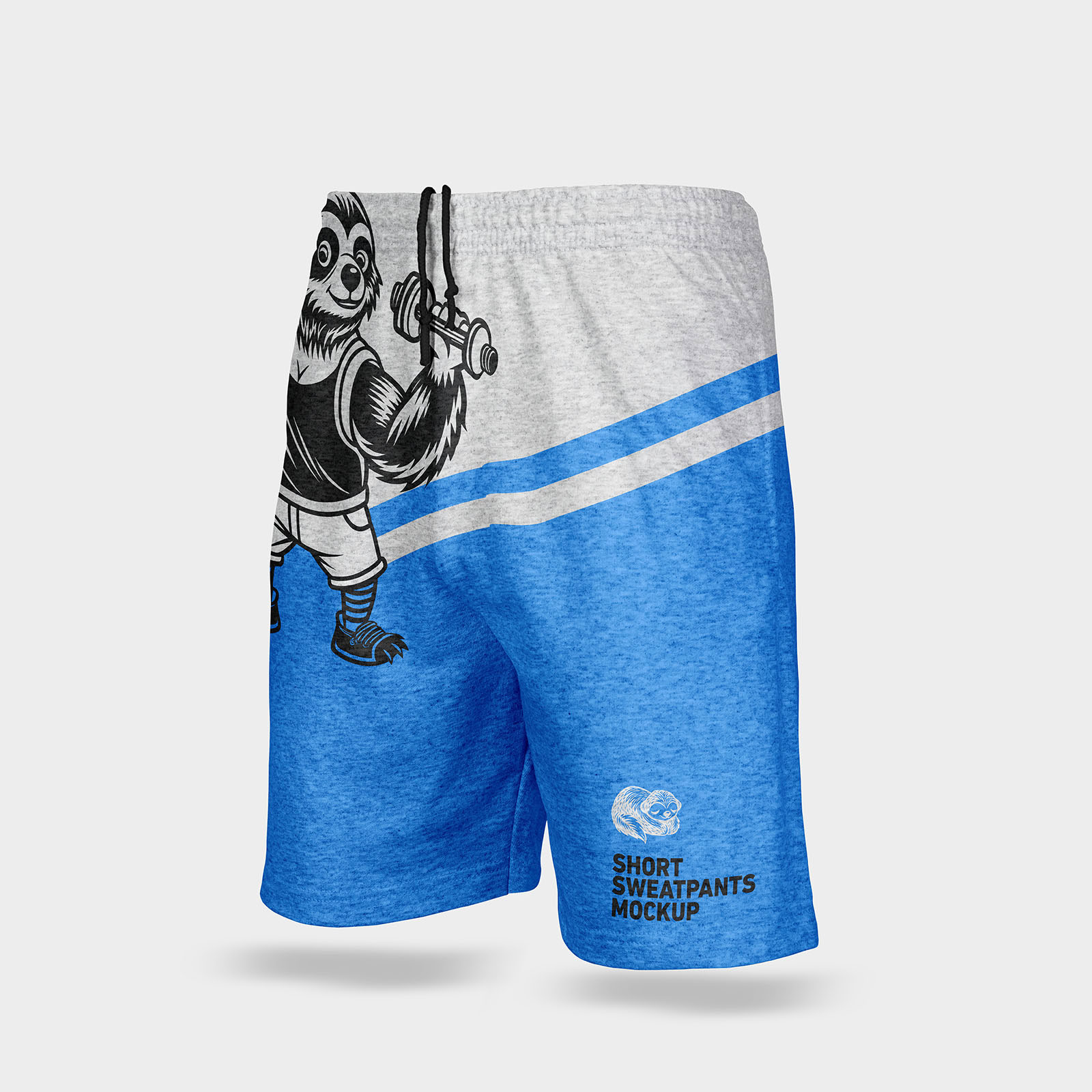Free 2 Shot of Short Sweatpants Mockup PSD Template