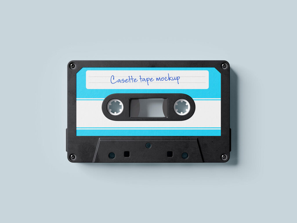 2 Shots of Cassette Mockups