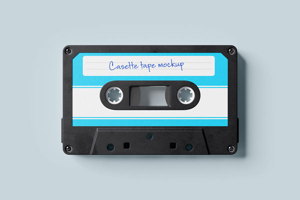 2 Shots of Cassette Mockups