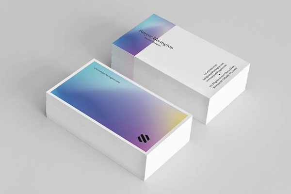 2 Shots of Holo Business Card Mockups
