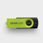 2 Shots of USB Flash Drive Mockup