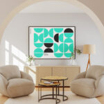 2 Showcase of Poster Mockup in Bright Sunny Room