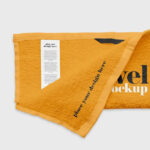 2 Sight of Label on Towel Mockup