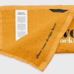 2 Sight of Label on Towel Mockup