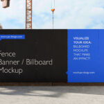 2 Sight Safety Fence Banner Mockups in Construction Zone