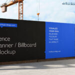 2 Sight Safety Fence Banner Mockups in Construction Zone