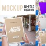 2 Sights of Bi Fold Restaurant Menu Mockup