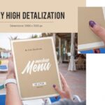 2 Sights of Bi Fold Restaurant Menu Mockup