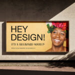 2 Sights of Billboard Mockup on The Wall