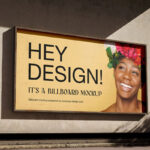 2 Sights of Billboard Mockup on The Wall