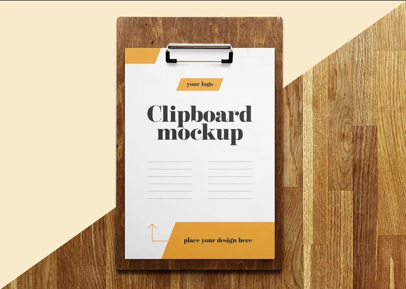 2 Sights of Clipboard Menu Mockup