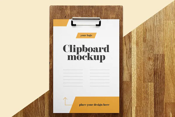 2 Sights of Clipboard Menu Mockup
