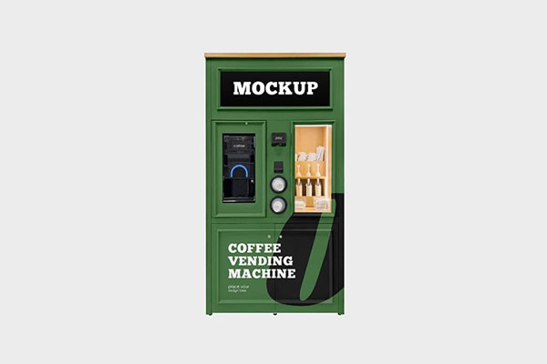 2 Sights of Coffee Vending Machine Mockup
