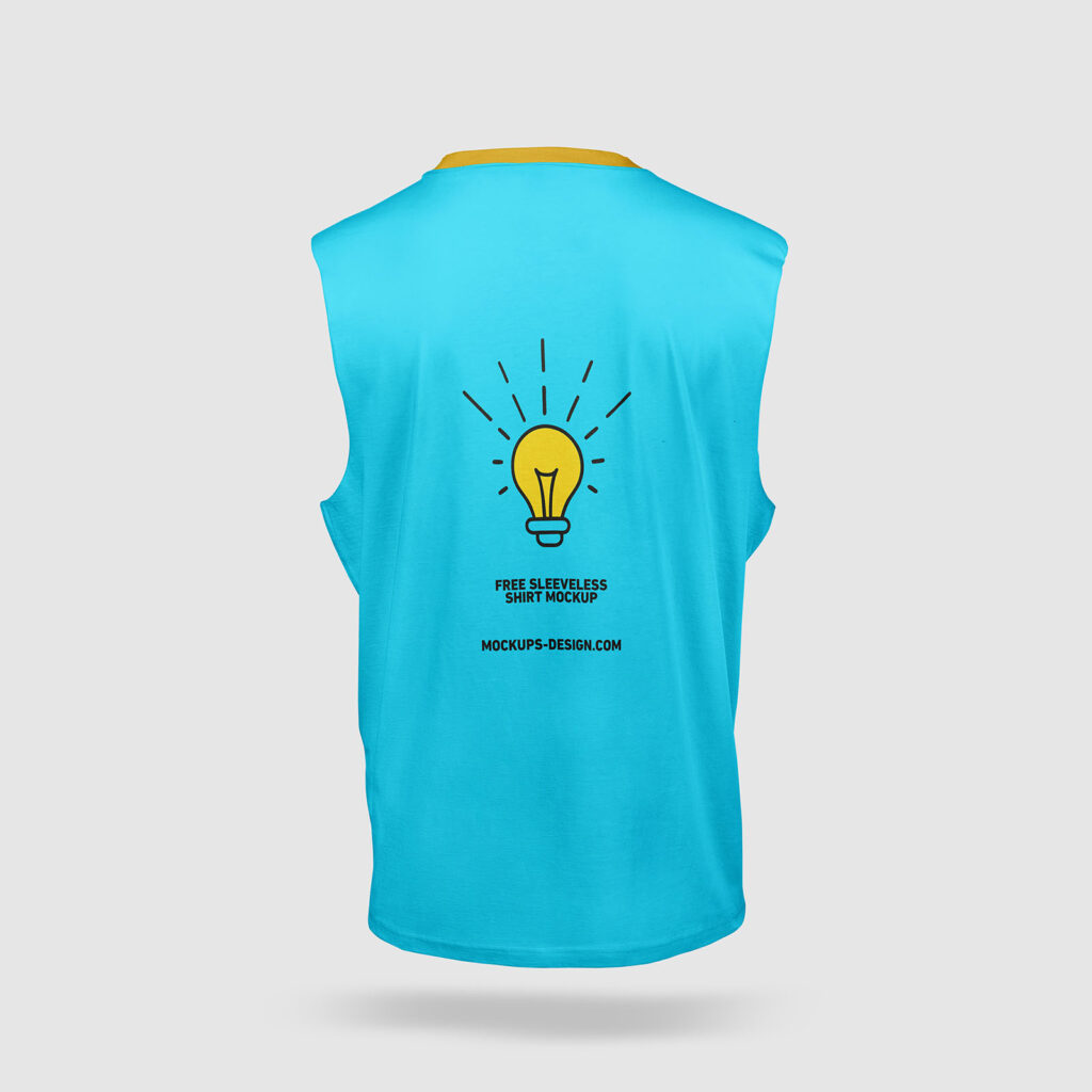 2 Sights of Male Sleeveless Shirt Mockup
