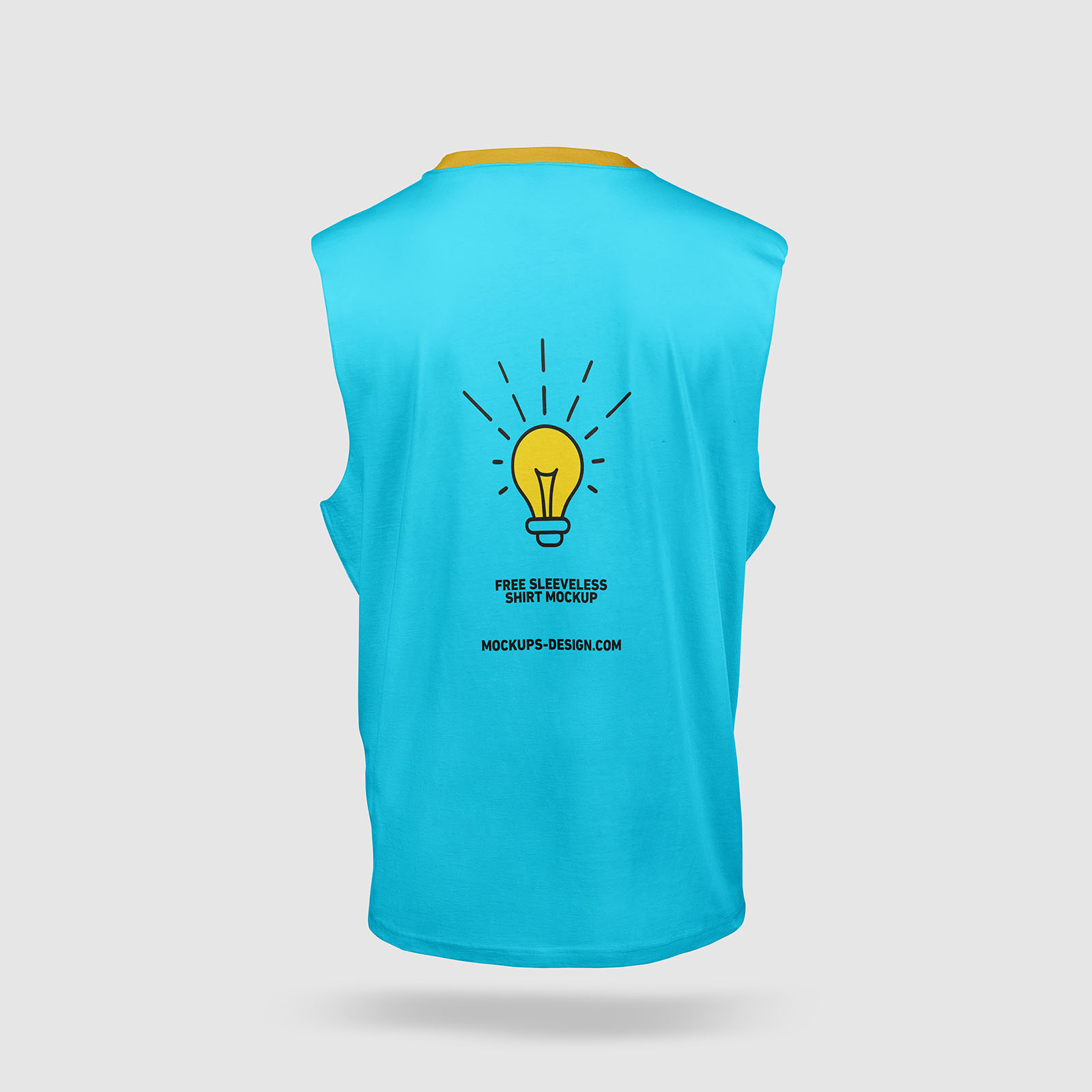 Free 2 Sights of Male Sleeveless Shirt Mockup PSD Template