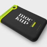 2 Sights of Portable External Hard Drive Mockup
