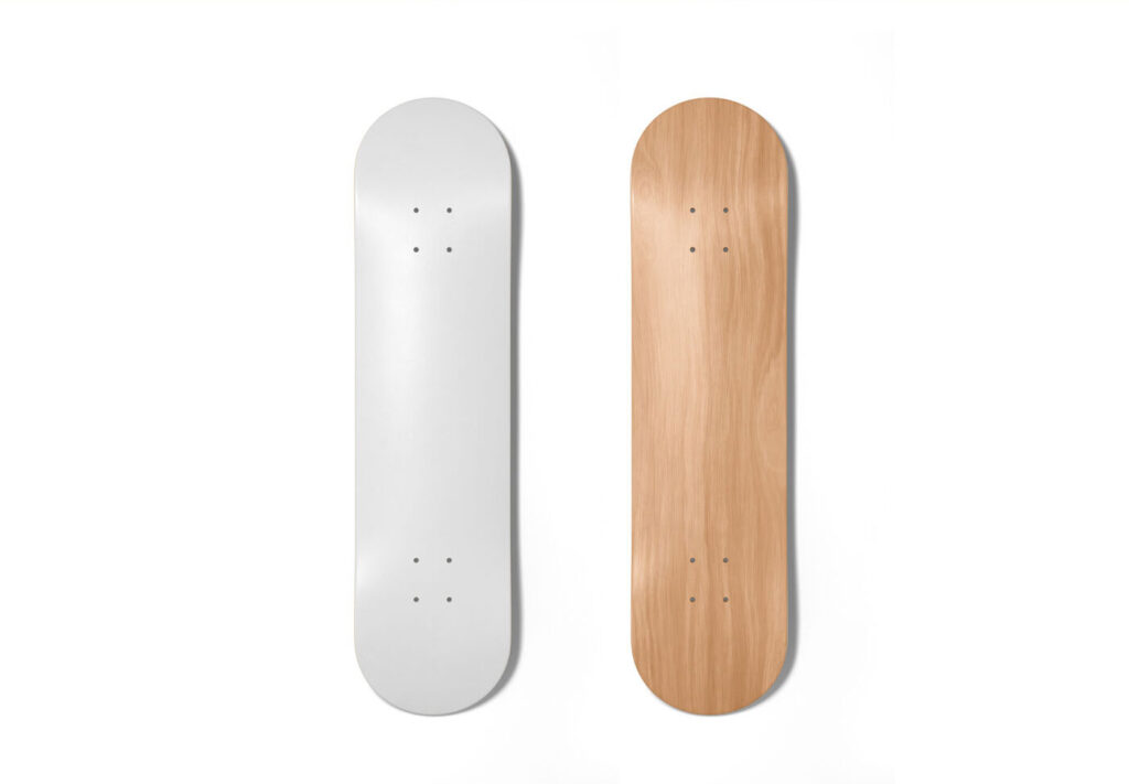 2 Skateboard Mockup Lying in the Ground