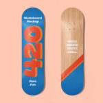 2 Skateboard Mockup Lying in the Ground