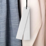 2 Slime Oblong Paper Tags Mockup in Front Sight