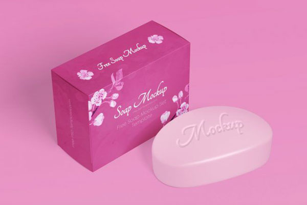 2 Soap Mockups with Packaging Boxes
