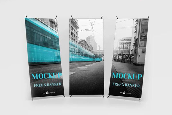 2 Standing Banner Mockups In Different Angles