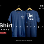 T-Shirt Mockup on Hanger in Front Shots