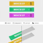 2 Views of Fitness Resistance Bands Mockup mockup preview