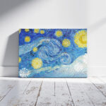 2 Views of Horizontal Canvas Mockup in Sunny Room