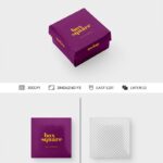 2 Views of Square Paper Box Mockup