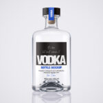 2 Standing Vodka Bottle Mockups in Varied Visions