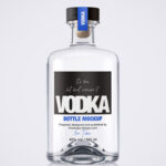 2 Standing Vodka Bottle Mockups in Varied Visions