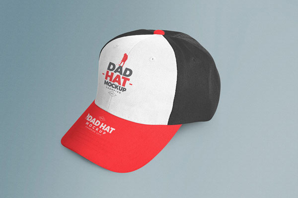 3/4 View Close-Up Baseball Cap Hat Mockup