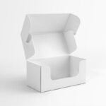 3/4 View of a Front Tuck Packaging Box Mockup mockup preview