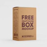3/4 View of Kraft Box in Two Mockups mockup preview