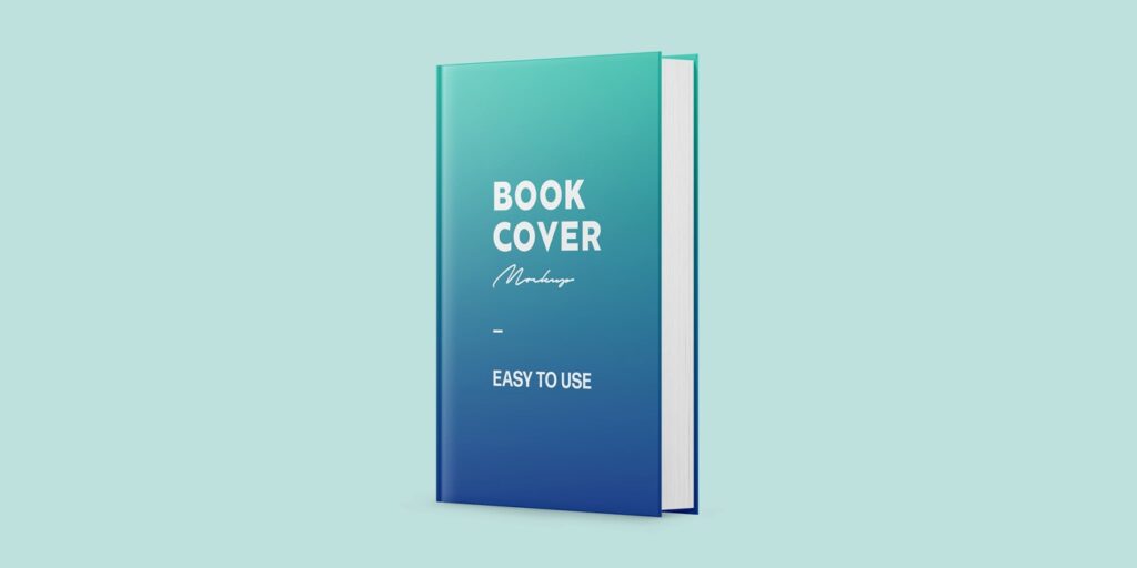 3/4 View Standing Hardcover Book Mockup