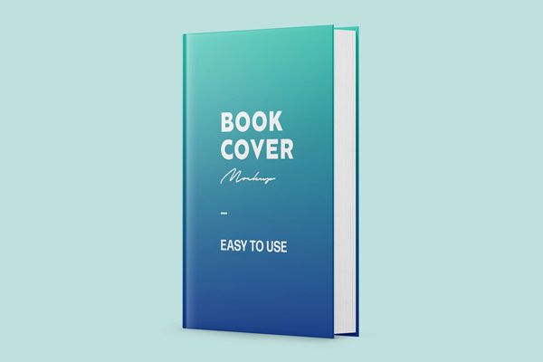 3/4 View Standing Hardcover Book Mockup