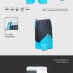 3 Basketball Shorts Mockups in Various Views