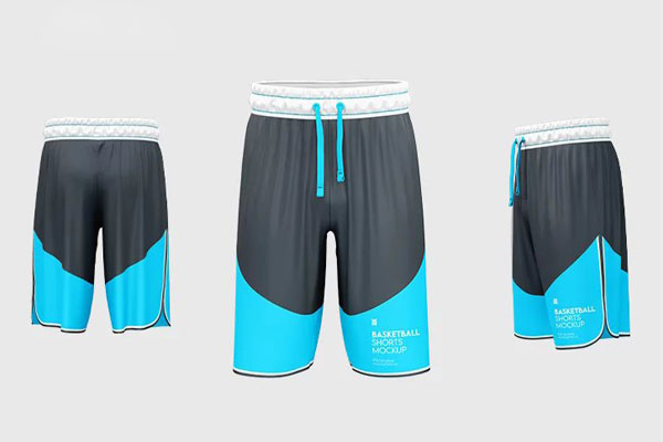 3 Basketball Shorts Mockups in Various Views