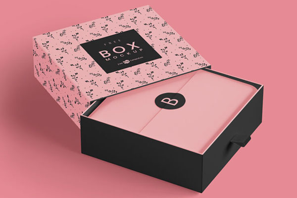 3 Box Mockups Featuring Square Sliding Box in Different Positions
