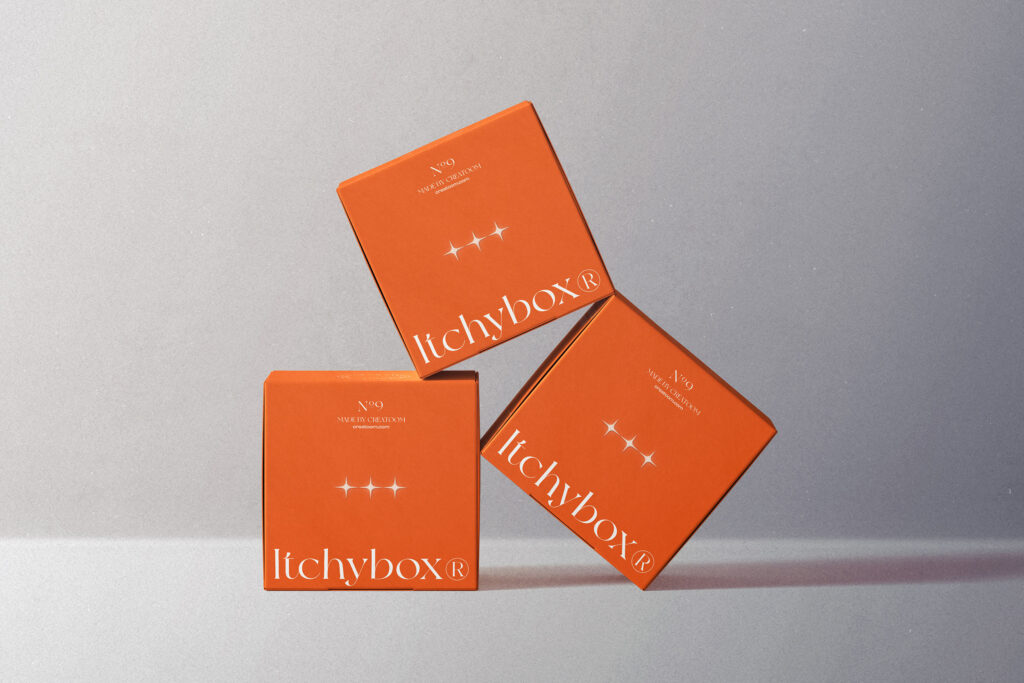 3 Boxes Mockup in Front View