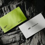 3 Business Card Mockups on Rock Among Shadows